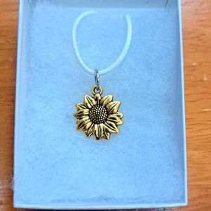 Gold Sunflower Necklace